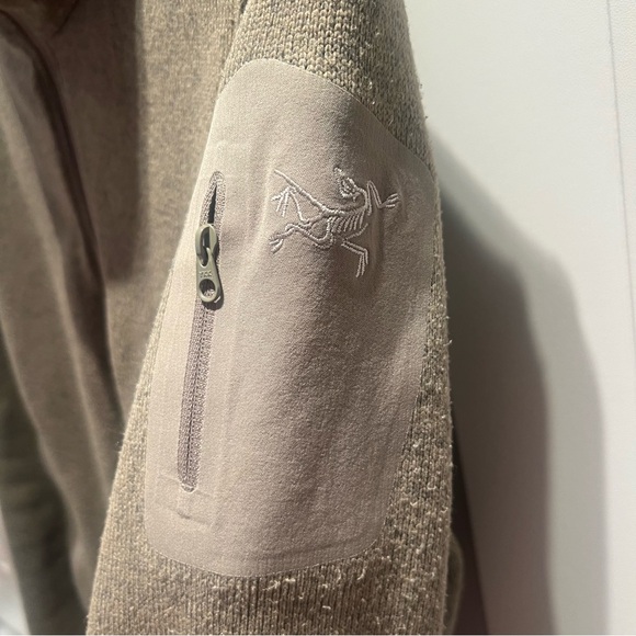 Arc'teryx Tan Zip-Up Fleece Jacket Covert Hoody - Picture 3 of 5